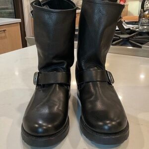 Frye Victoria Moto midcalf leather boots 9.5